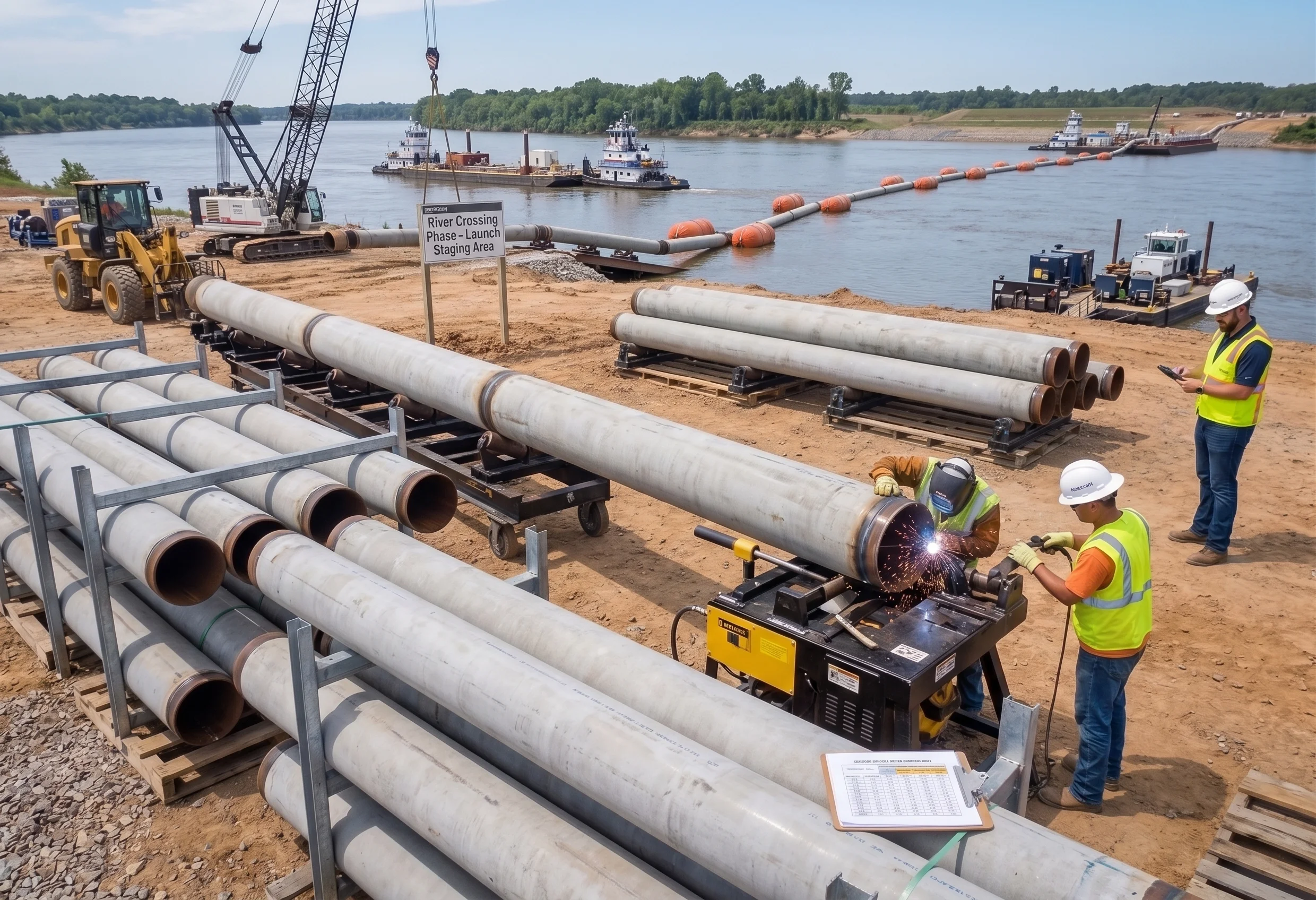 River Crossing Pipeline Installation